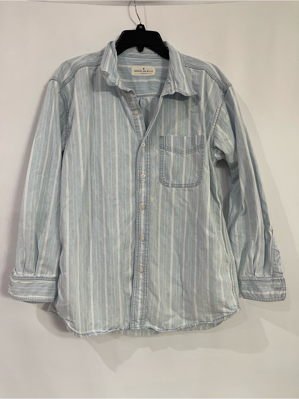 Imogene and Willie light blue stripe button down shirt women’s medium